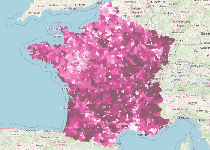carte FR empreinte
